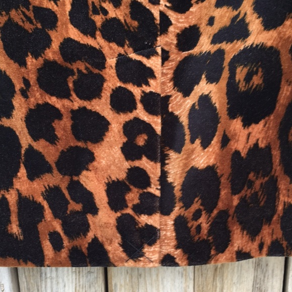 NWT Talbots Leopard Print Velvet Pencil Skirt 4P - Picture 11 of 13